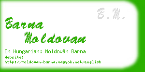 barna moldovan business card